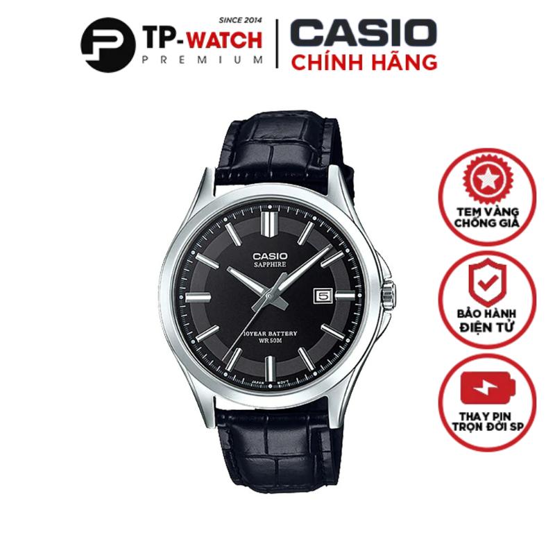 Đồng Hồ Nam Dây Da Casio Standard MTS-100L-1AVDF Chính Hãng - MTS-100L-1A Pin 10 năm - Kính Sapphire