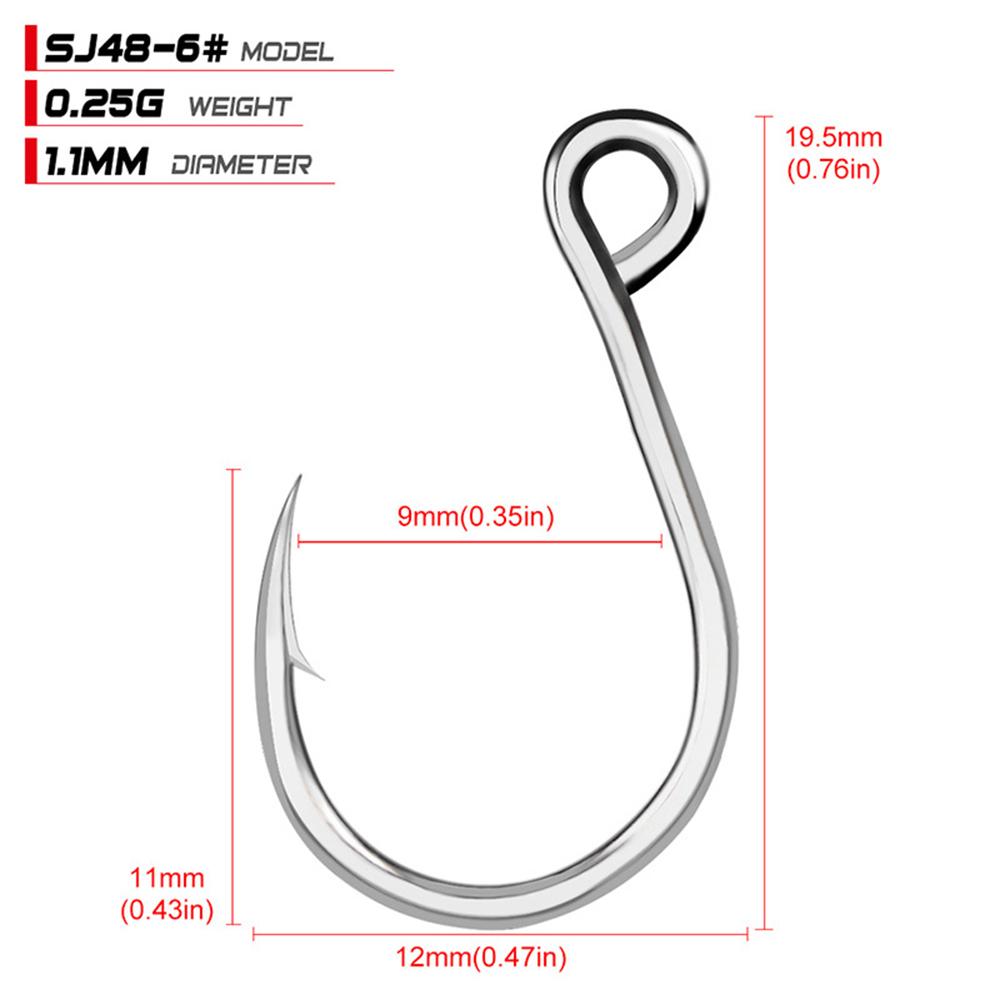 20 cái móc câu cá thép carbon mạnh mẽ cho câu cá nước ngọt nước mặn