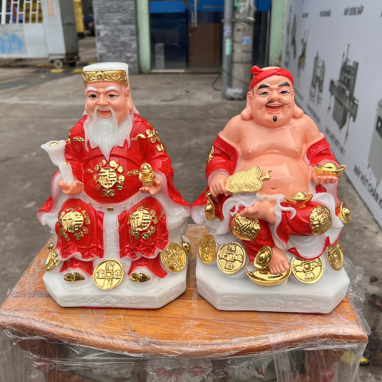 Tượng Thần tài Thổ Địa đá Việt Nam cao 25cm