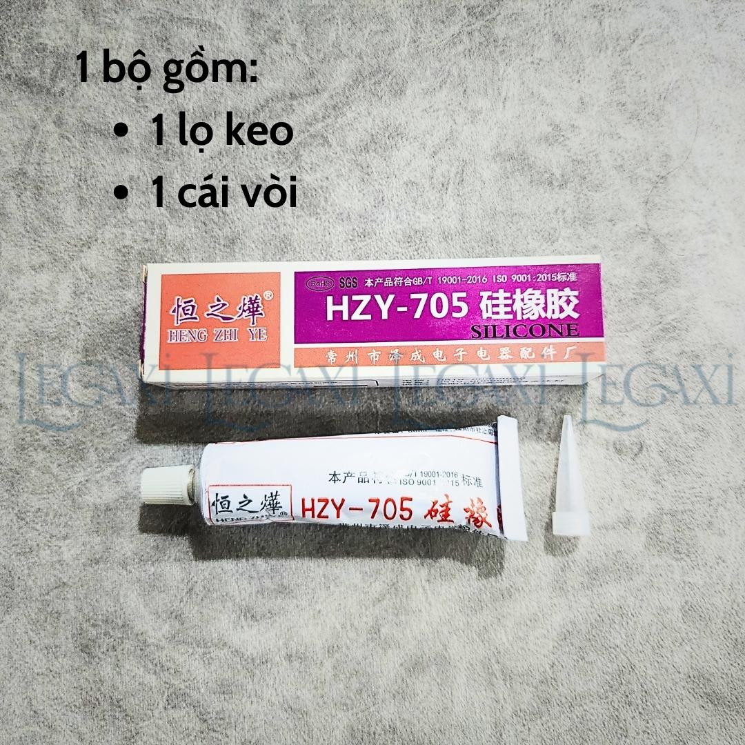 Keo Phủ mạch HZY-705 Silicon Trong suốt Bảo vệ bo mạch Chống ẩm Cách điện Chịu nhiệt Chống nước 50ml Legaxi