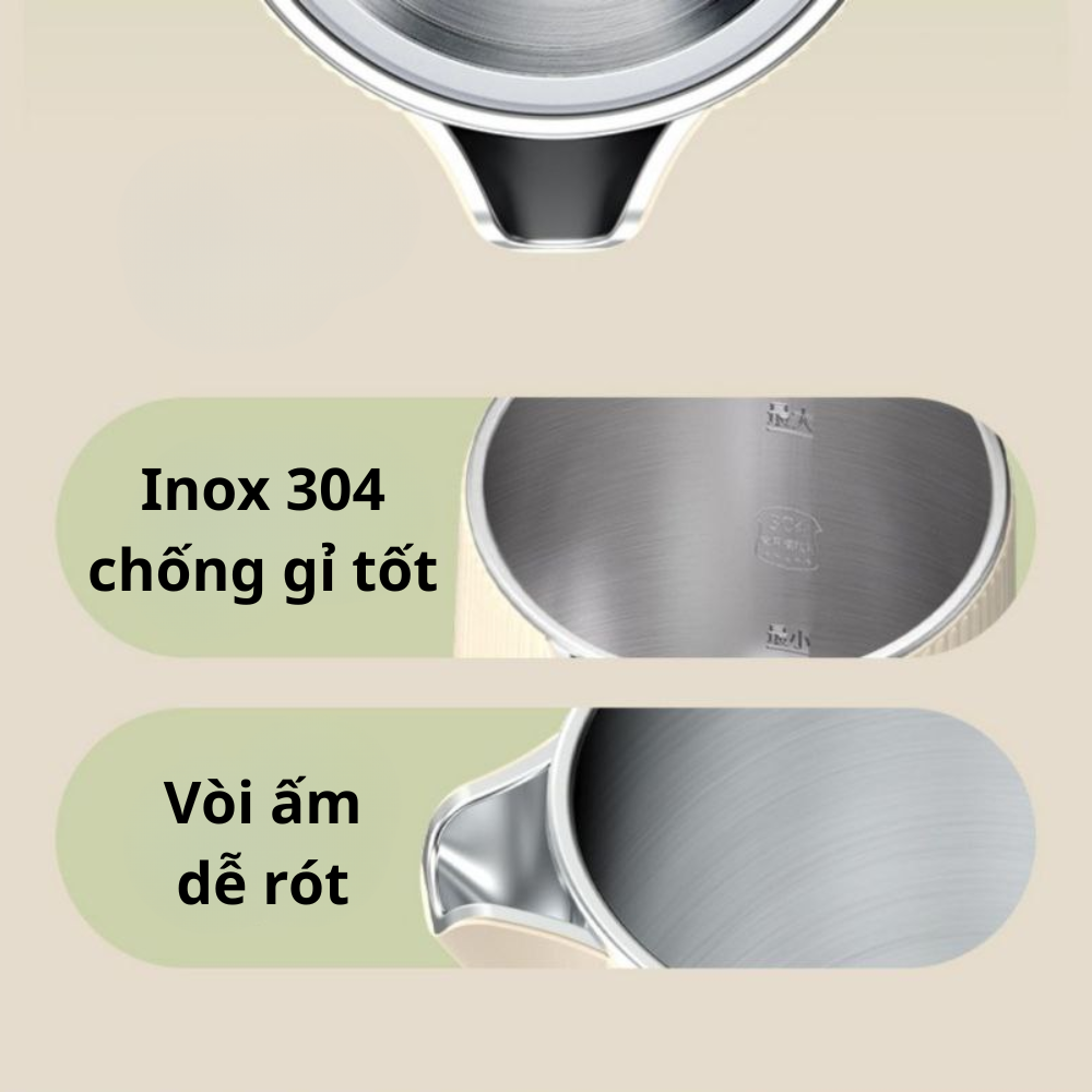 Ấm đun nước siêu tốc Lumabella LB-59029 dung tích lớn 2.5L, công suất cao 1500W, hâm nước pha sữa nhanh chóng, chống bỏng chống cháy tốt, tự ngắt khi sôi - DELIYA - HÀNG CHÍNH HÃNG