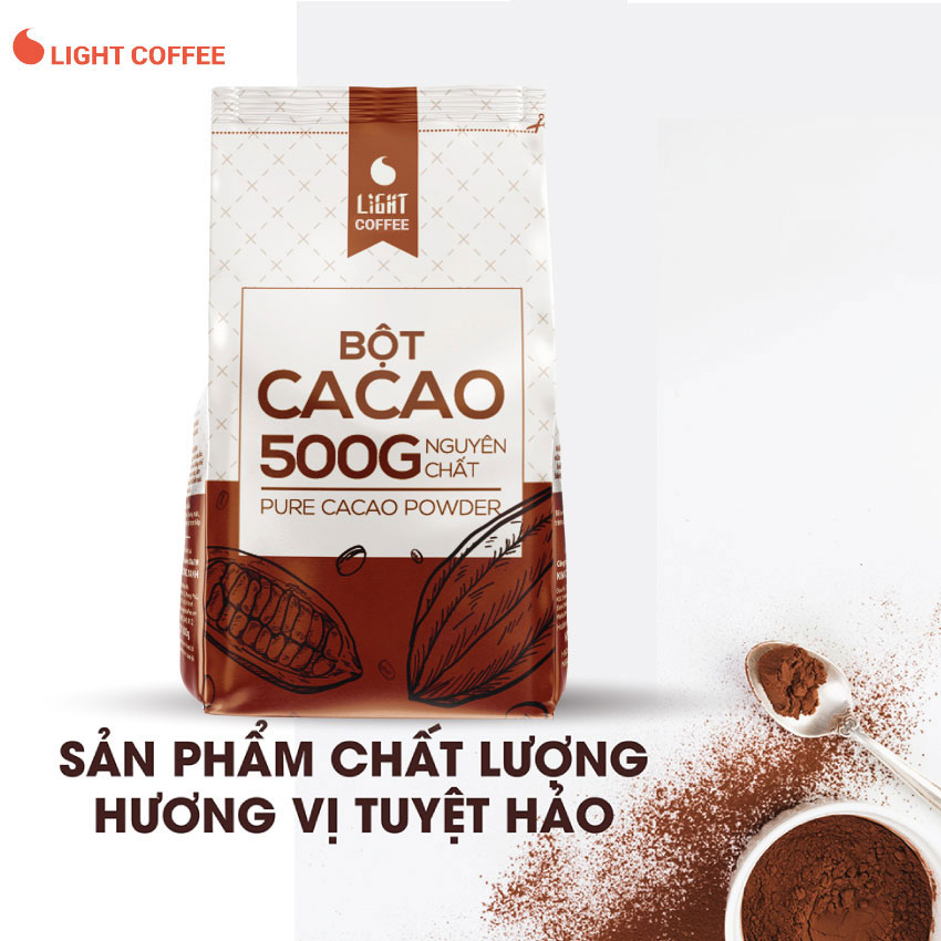 Bột Cacao Nguyên Chất 100% Light Cacao C500 (500g)