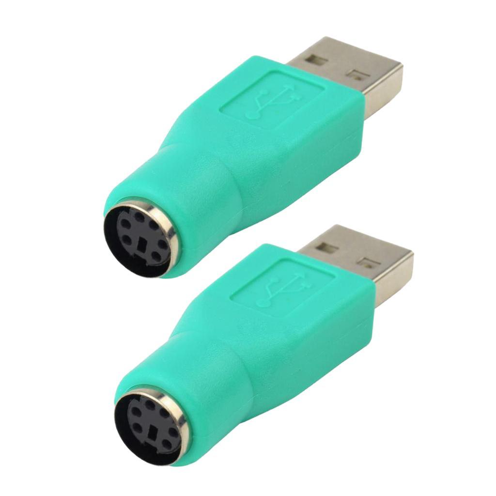 2x2x PS/2 Female to USB 2.0 Male Port Adapter Converter for PS2 Keyboard Mouse