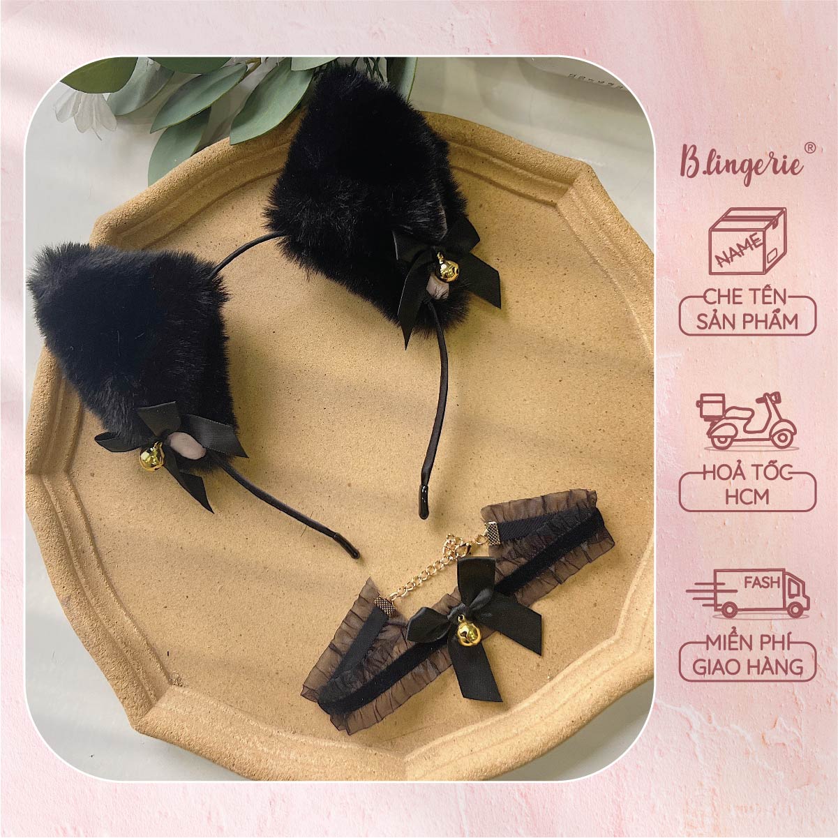 Bộ Cài Tóc Vòng Cổ Đáng Yêu - B.Lingerie