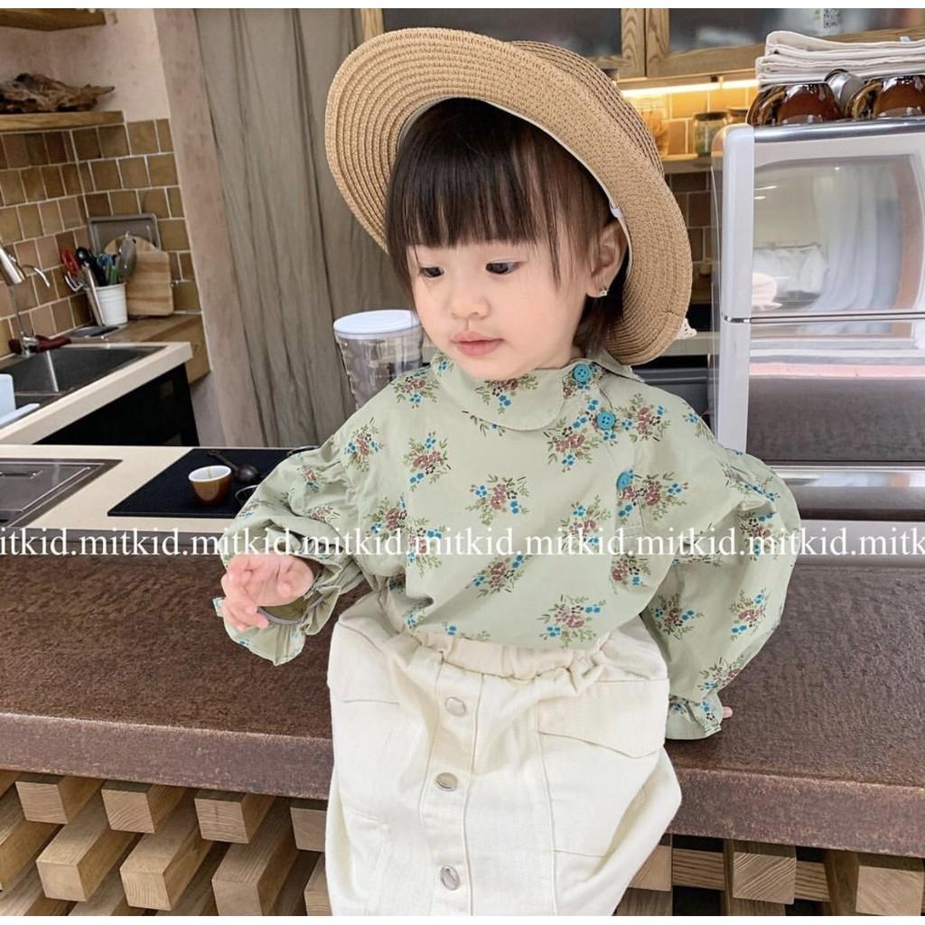 Sơ mi hoa VINTAGE cho béChất liệu thô THỜI TRANG cho bé
