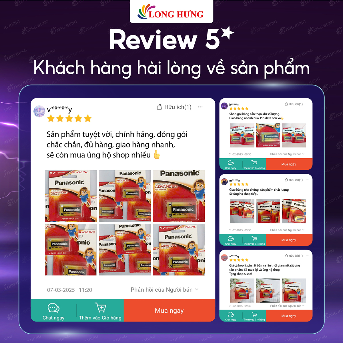 Pin kiềm Panasonic Alkaline 9V 6LR61T/1B-V (1 viên/5 viên/12 viên) - Hàng chính hãng