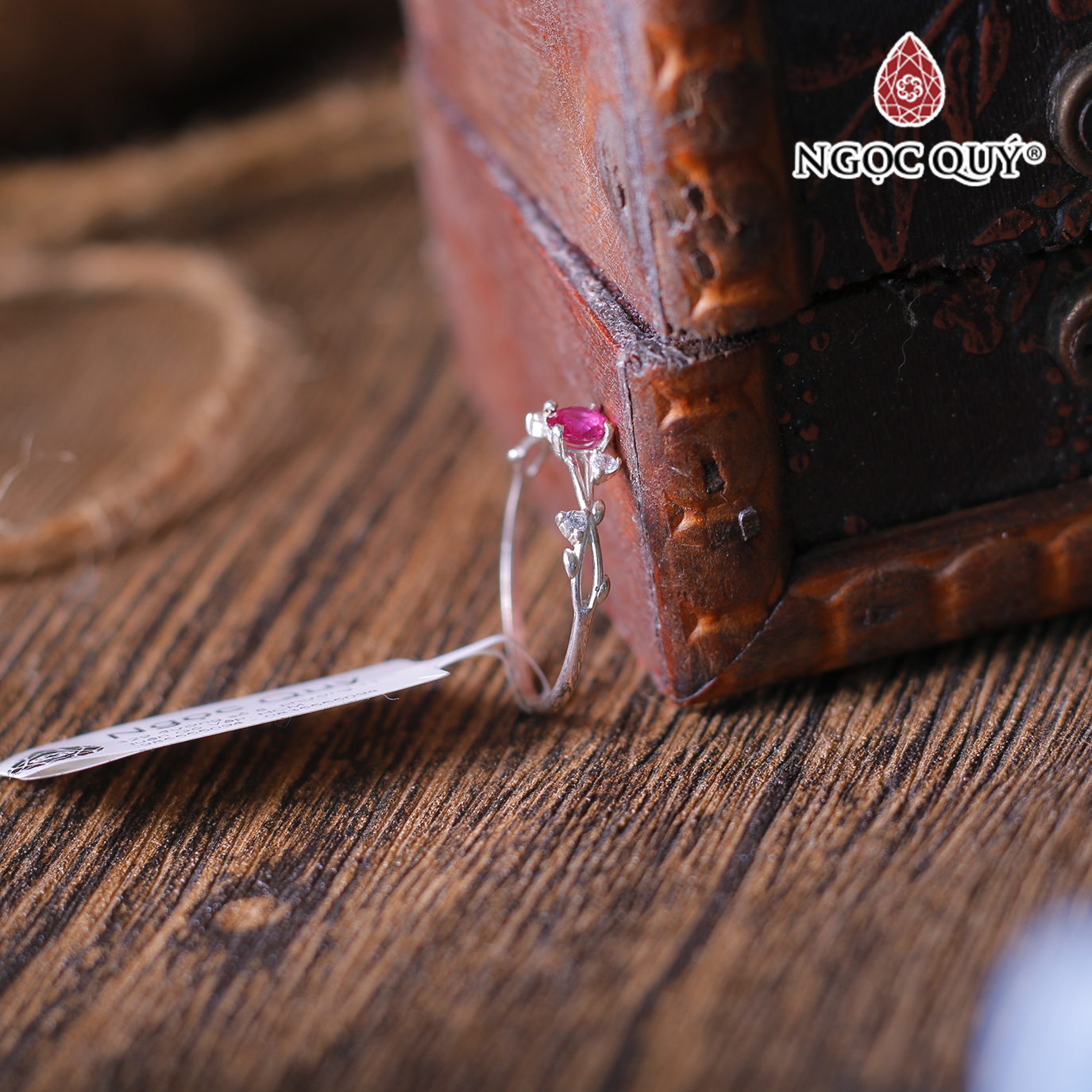 Nhẫn bạc nữ ruby hồng ngọc đường kính 17 mm mệnh hỏa ,thổ - Ngọc Quý Gemstones