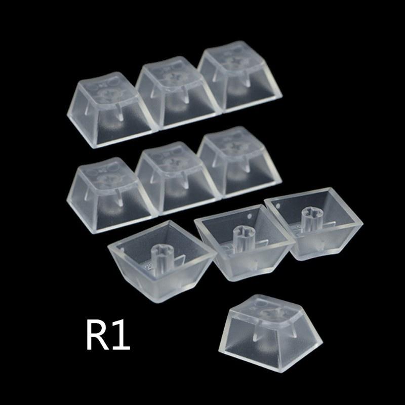 HSV 10Pcs Transparent ABS Keycaps Mechanical keyboard Matte Backlit Key caps For Cherry Gateron Kailh Switch R4 R3 R2 R1