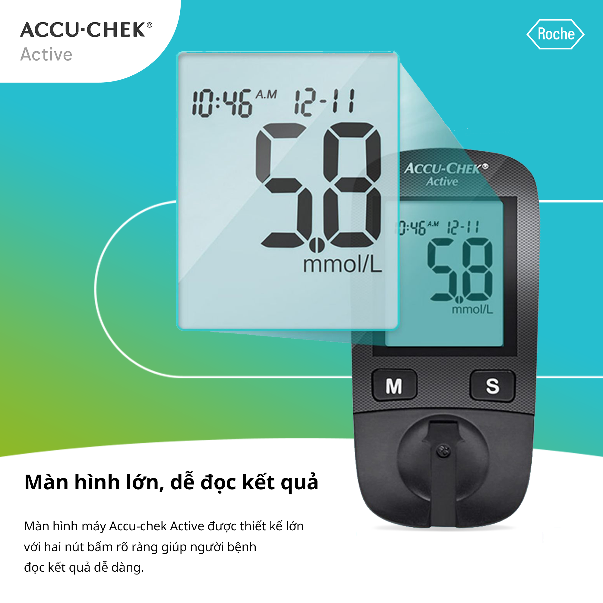 Máy Đo Đường Huyết ACCU-CHEK Active Dùng Cho Cá Nhân