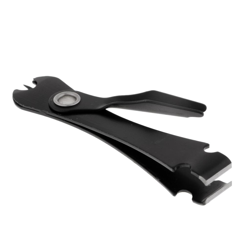 Stainless Steel Fishing Line Nipper Clipper Cord Cutter Knot Tyer Black