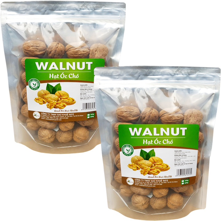 1Kg Quả Óc Chó Hàng Nhập Khẩu Cao Cấp Bổ Dưỡng - 2 Túi Zip