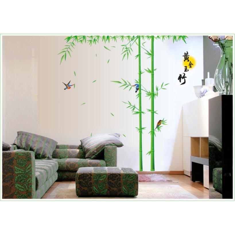 Decal dán tường 2 cây tre