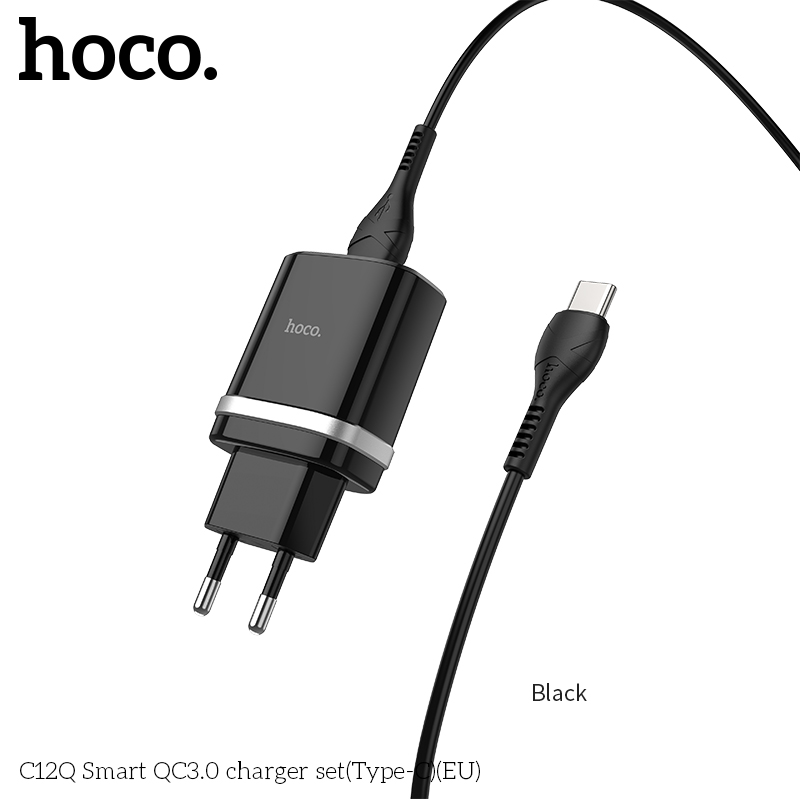 Hình ảnh Bộ sạc nhanh Hoco C12Q 18W Type-c Smart hỗ trợ QC3.0 - Hàng chính hãng