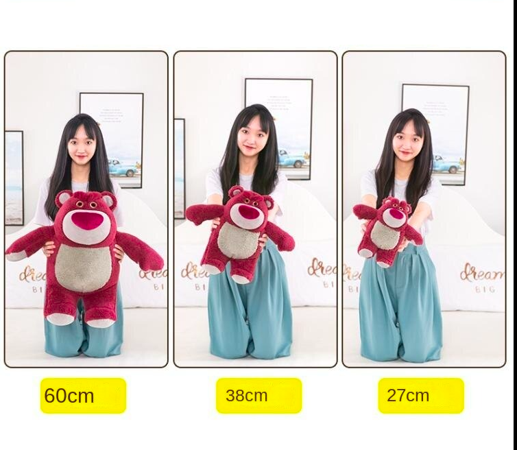 Thú nhồi bông lotso đứng dễ thương - Size 22cm - Quà tặng gấu dâu đỏ đậm đứng - Gối ôm lotso huggin bear lông xù