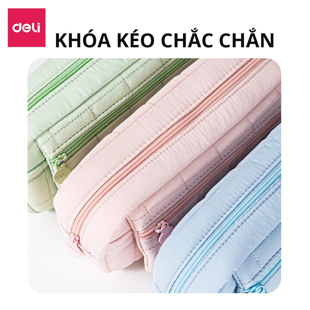 Túi Hộp Đựng Bút Vải Cotton Cute Xinh Xắn Màu Pastel Deli - Phù Hợp Cho Học Sinh Văn Phòng Đựng Đồ Dùng Cá Nhân Mĩ Phẩm Đồ Du Lịch - 67066