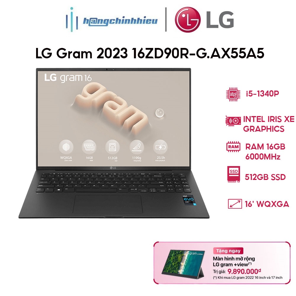 Hình ảnh Laptop LG Gram 2023 16ZD90R-G.AX55A5 (i5-1340P | 16GB | 512GB | 16') Hàng chính hãng