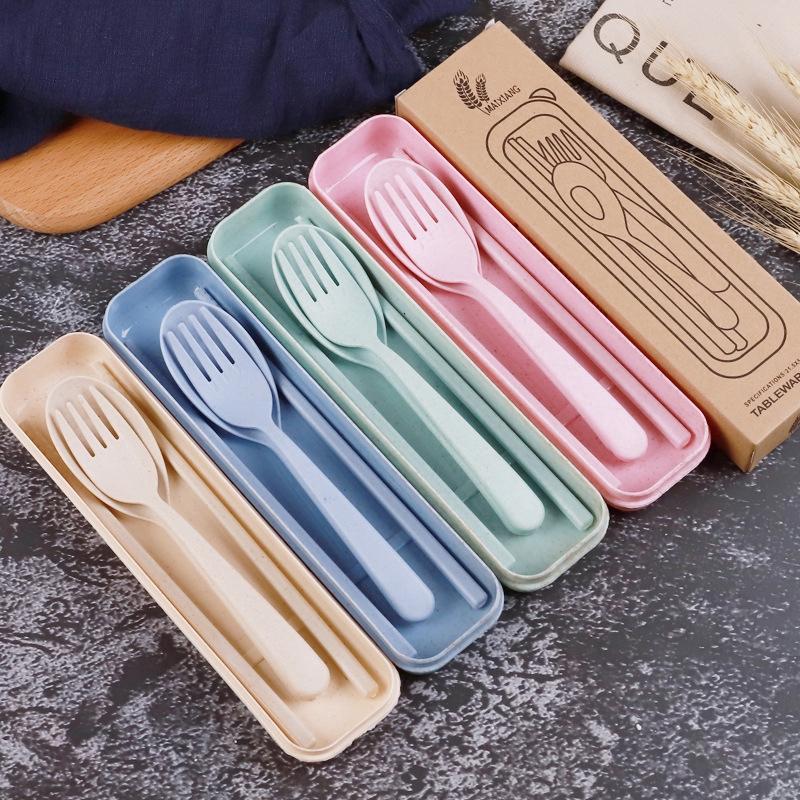 Bộ Muỗng Đũa Nĩa Kèm Hộp Đựng Tiện Lợi Du Lịch