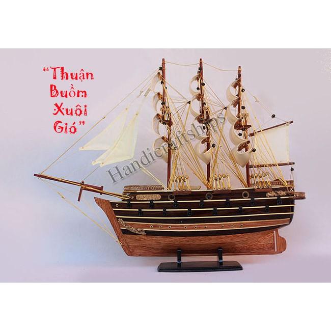 Thuyền gỗ trang trí Napoleon 53 cm cao cấp