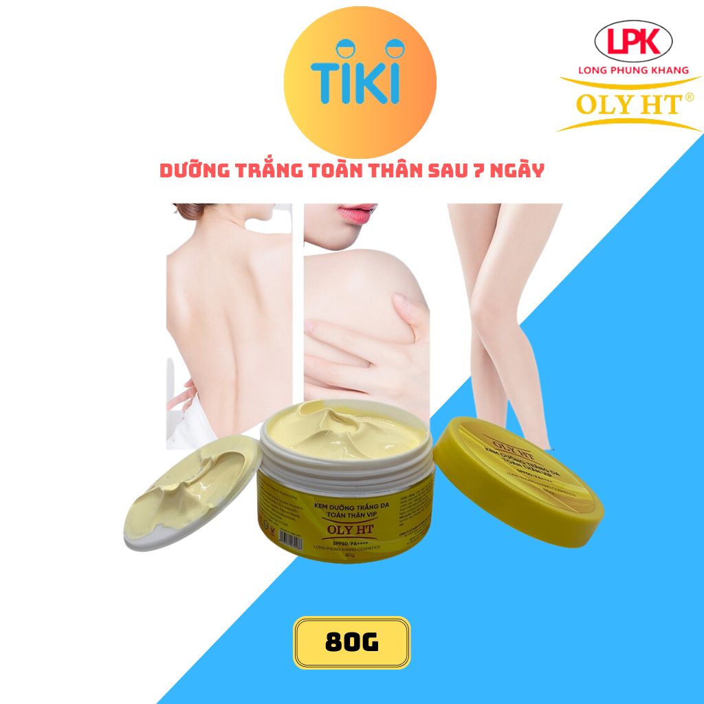 Kem Body Dưỡng Trắng Da Toàn Thân VIP Vàng OLY HT Chính Hãng 80g