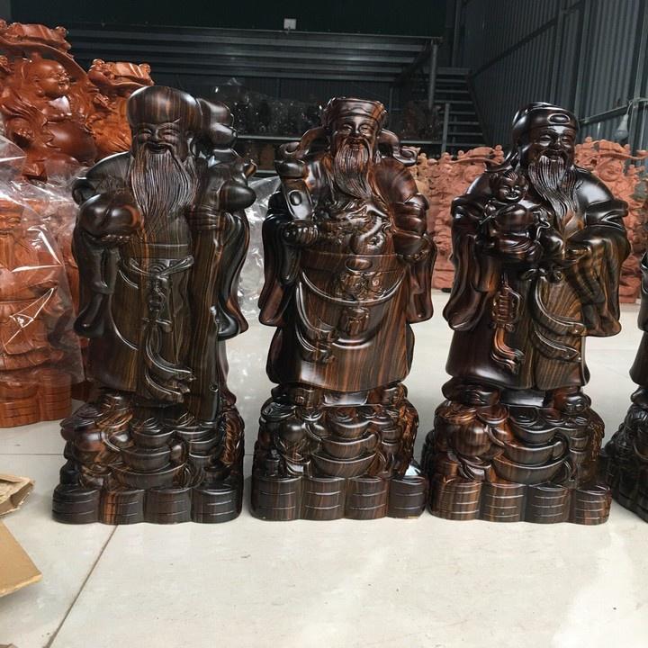 Tượng Tam Đa Gỗ Mun Hoa