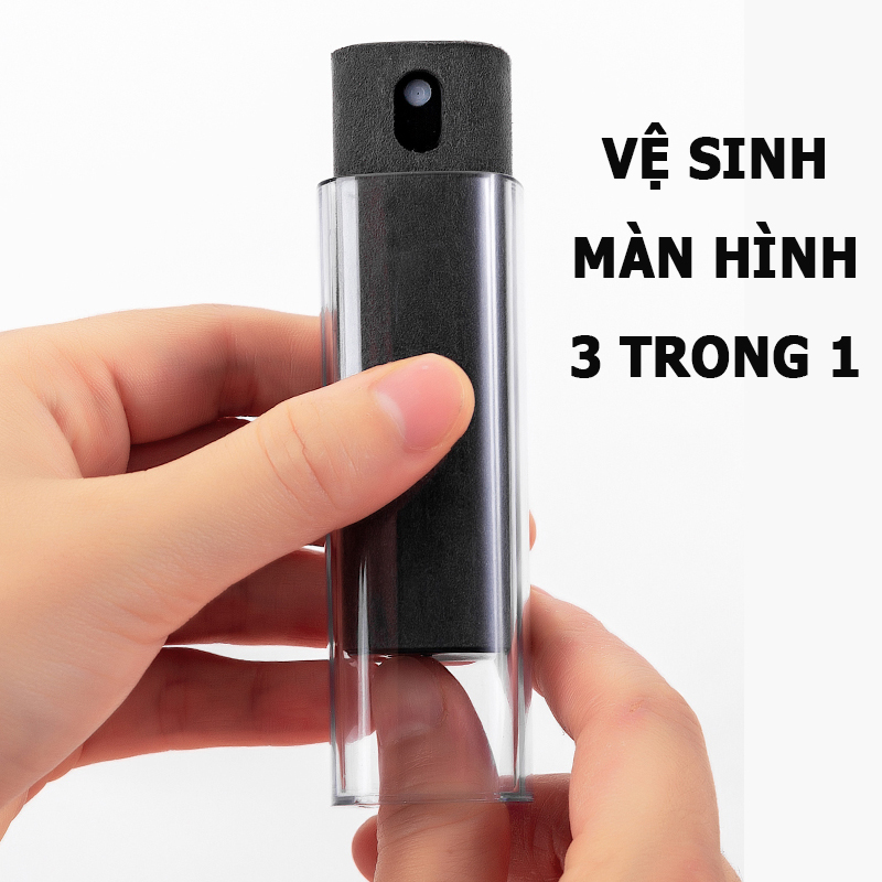 Bộ Vệ Sinh Màn Hình Điện Thoại, Laptop 3in1 Đa Năng; Xịt Lau Bụi, Vân Tay, Chống Vi Khuẩn - Hàng Nhập Khẩu