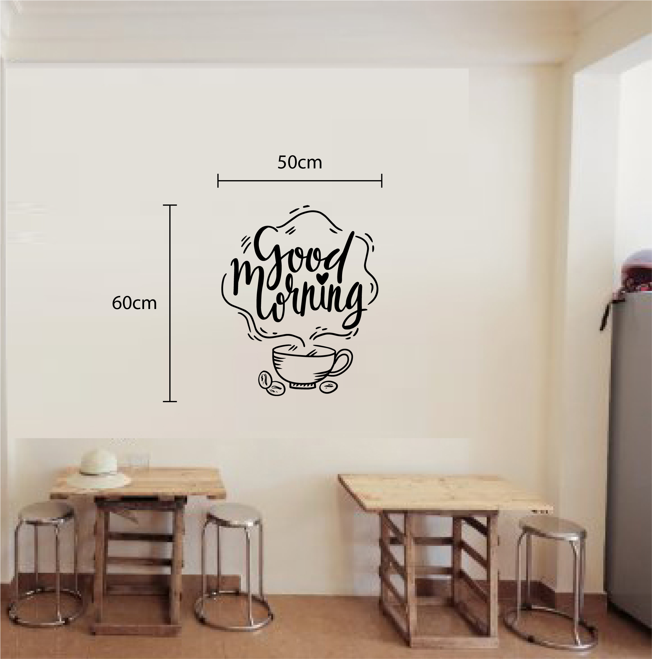Decal trang trí quán số 2
