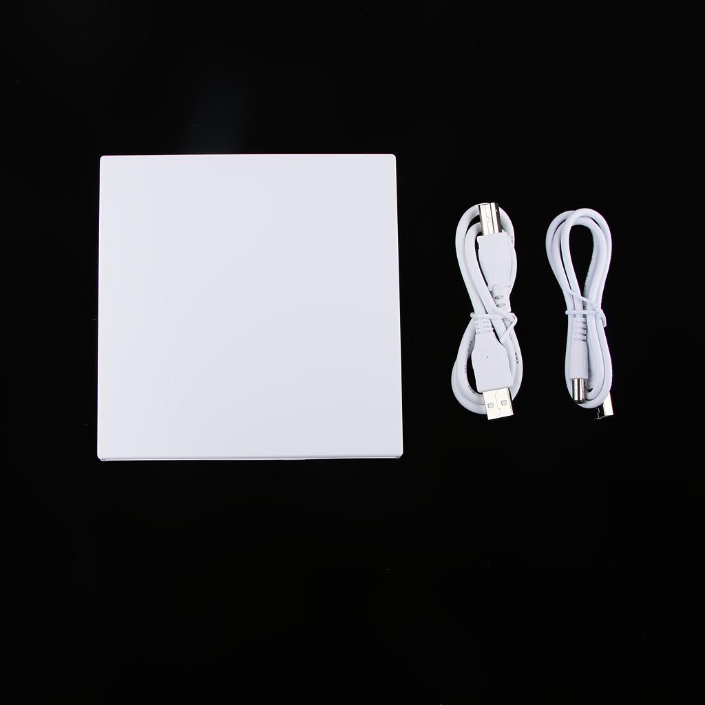 External USB2.0 CD/DVD RW Player Writer Burner for Netbook White