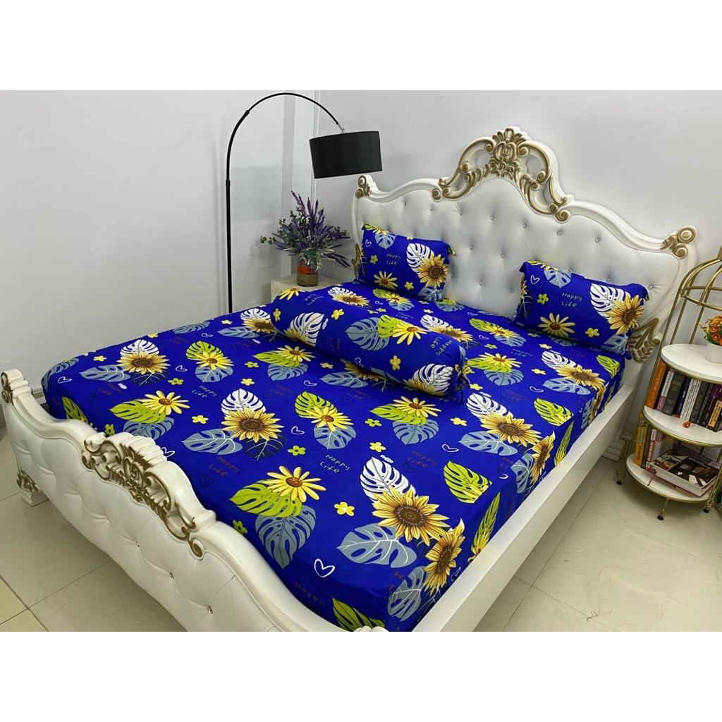 Bộ Drap Thun Hàn Quốc Mát Lạnh Cực Hot {4 MÓN} ko xù , ko ra màu.