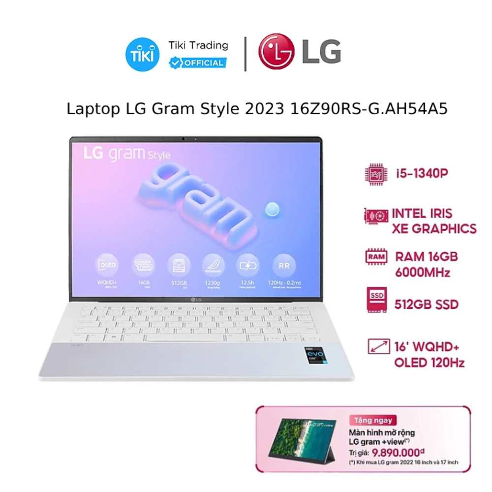 Laptop LG Gram Style 2023 16Z90RS-G.AH54A5 (i5-1340P | 16GB | 512GB | 16' ) Hàng chính hãng