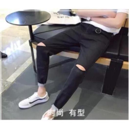 Quần Jean Nam Rách Gối - Phong cách Hàn quốc