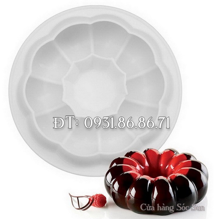 Khuôn silicon bí ngô tròn loại 21 cm - Mã số 1167