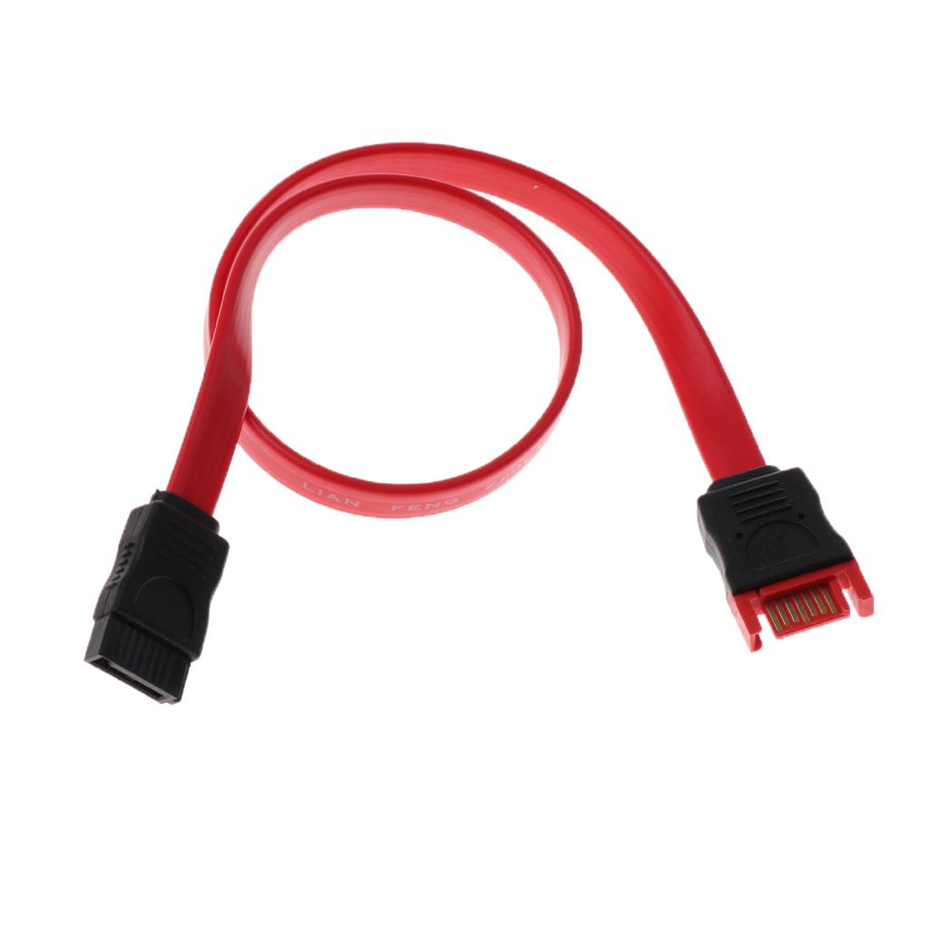 2xSATA 7 Pin Data Male to Female Hard Drive HDD Cable Adapter Extension Cable