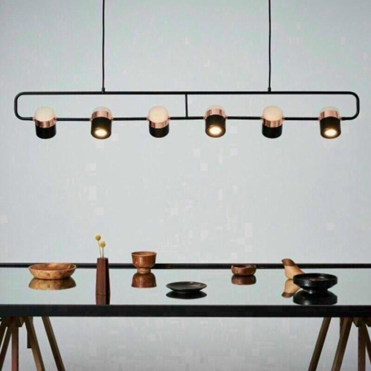 Đèn thả bàn ăn,bàn thả decor,đèn thả 6 đầu 3 mầu năng lượng DT DDT