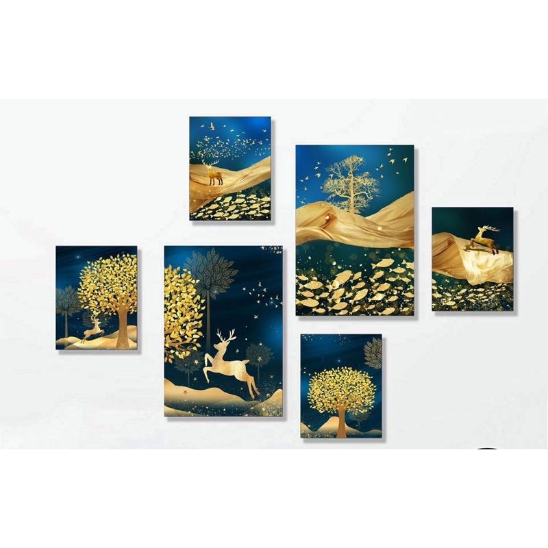 SET 6 TRANH TRANG TRÍ 40x60cm, TRANH DÁN TƯỜNG, TREO TƯỜNG 