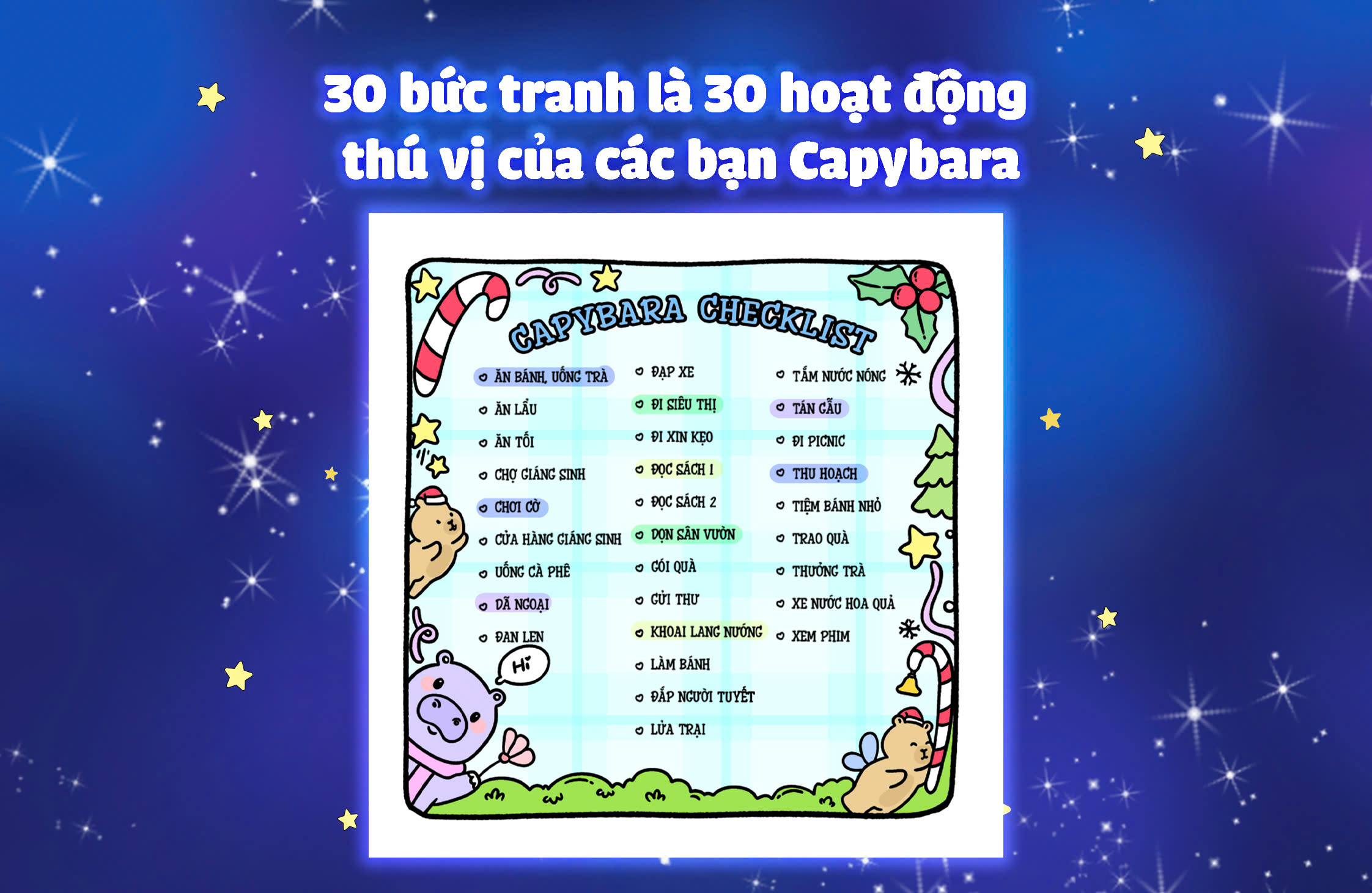 Capybara &amp; Ngân hà lấp lánh