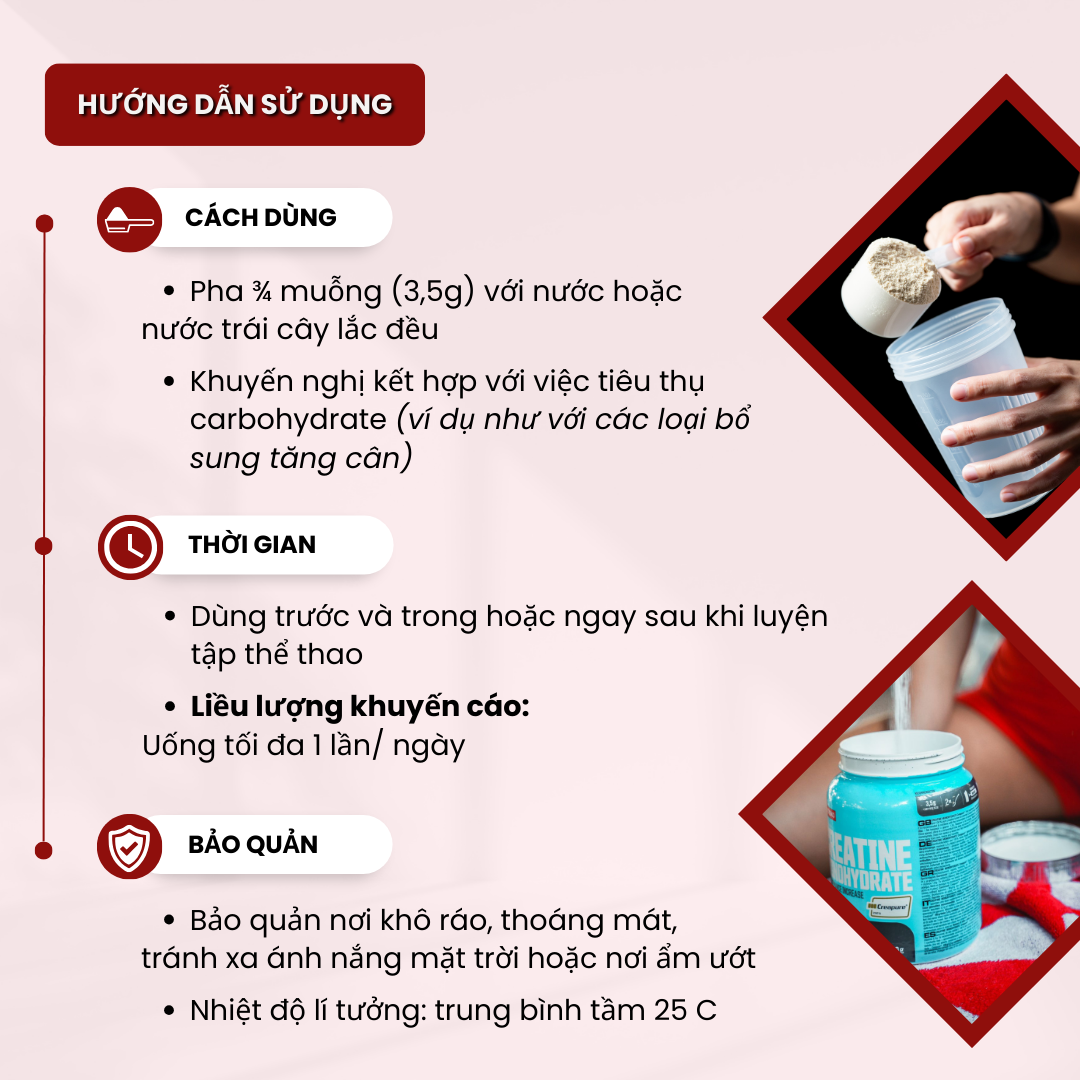 Thực phẩm bổ sung tăng cường sức mạnh Nutrend Creatine Monohydrate (Hộp 300g - 85 lần dùng)