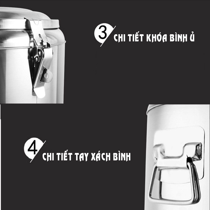 Bình Inox Giữ Nhiệt Đựng Trà Sữa Giữ Nóng Lạnh 10 Lít Cao Cấp