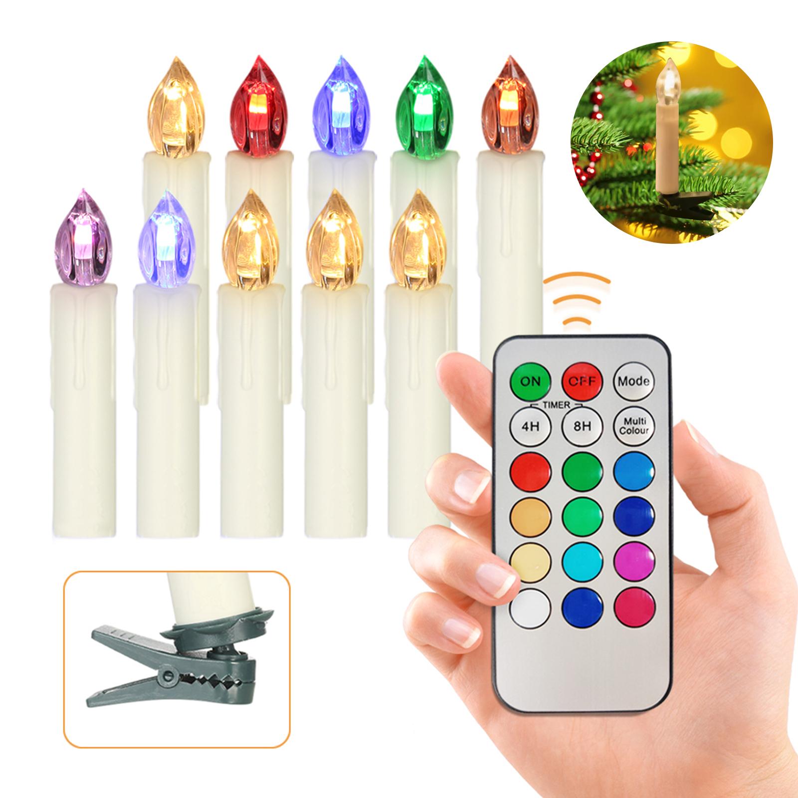 30 cây Nến Đèn Led Đổi Màu Có Remote Điều Khiển Từ Xa