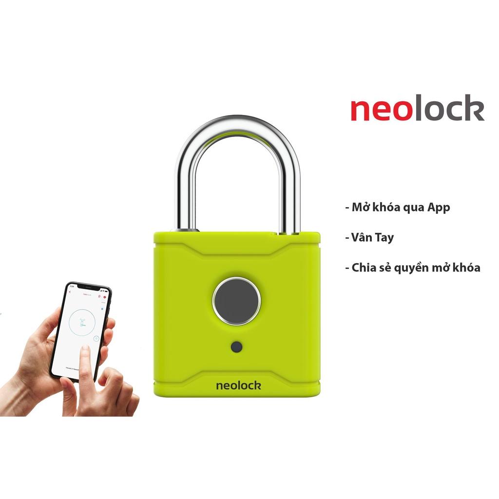 Ổ khóa càng cua vân tay cao cấp, mở khóa qua APP chống nước khóa xe, cửa cổng neolock POK60