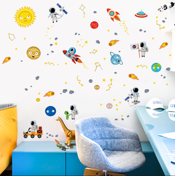 Decal trang trí tường - Vũ Trụ Hành tinh hệ mặt trời mới