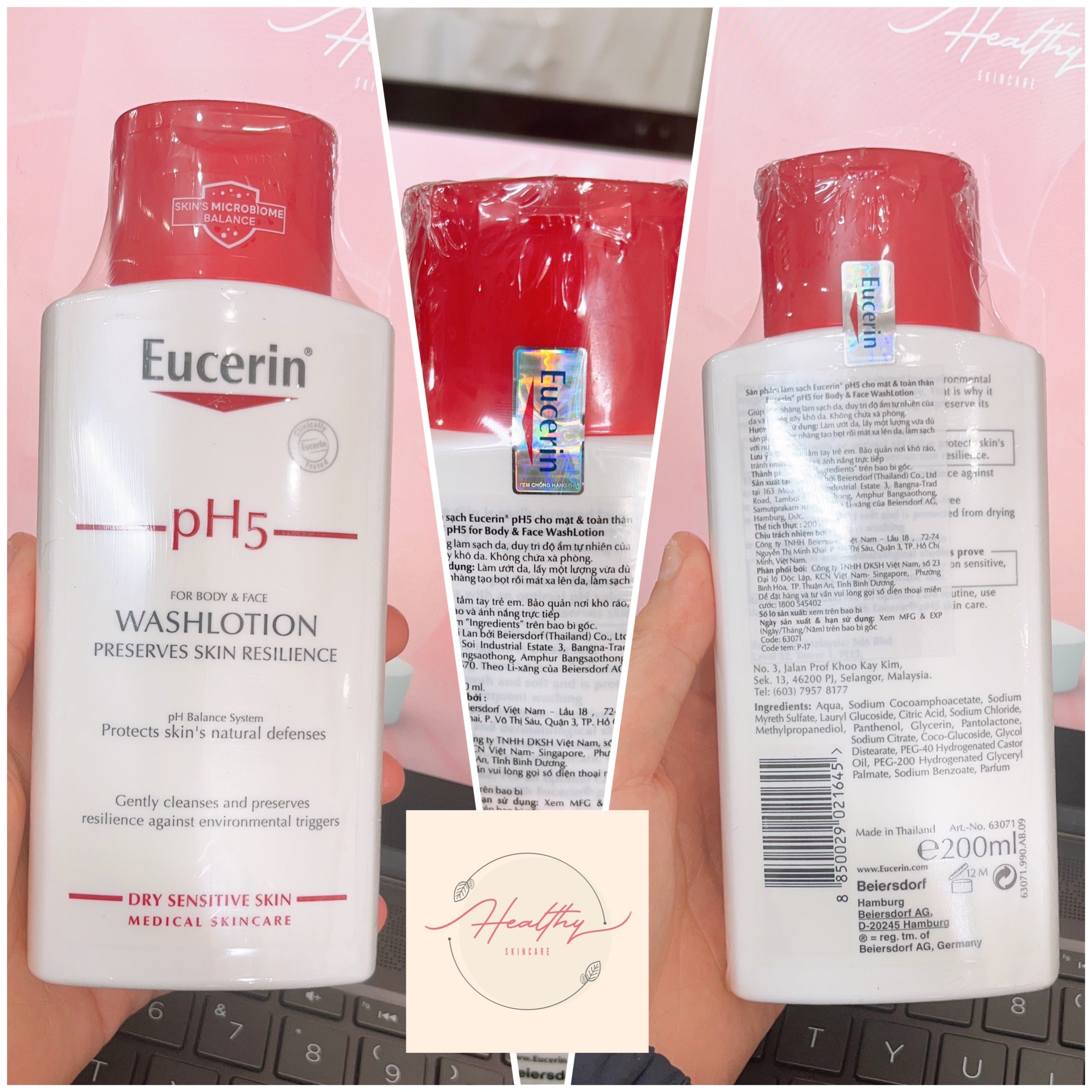 Sữa Tắm Cho Da Cơ Thể Nhạy Cảm Eucerin Ph5 Washlotion (200ml)