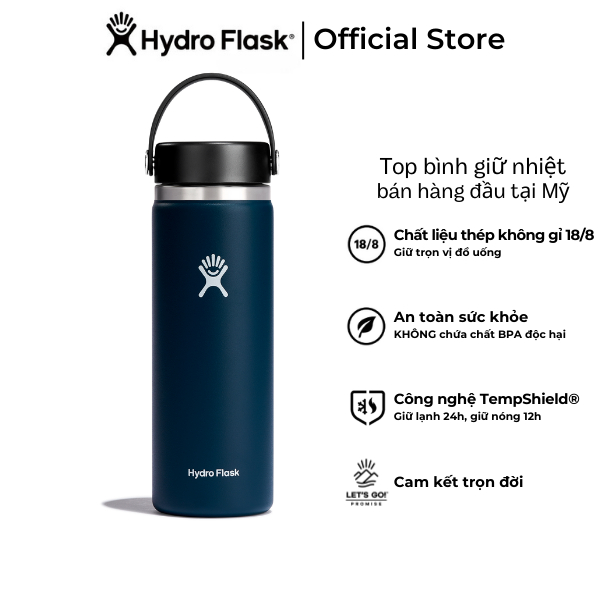 Bình giữ nhiệt Hydro Flask 20 OZ Wide Flex Cap có nắp vặn - Hàng chính hãng(Season 2024)