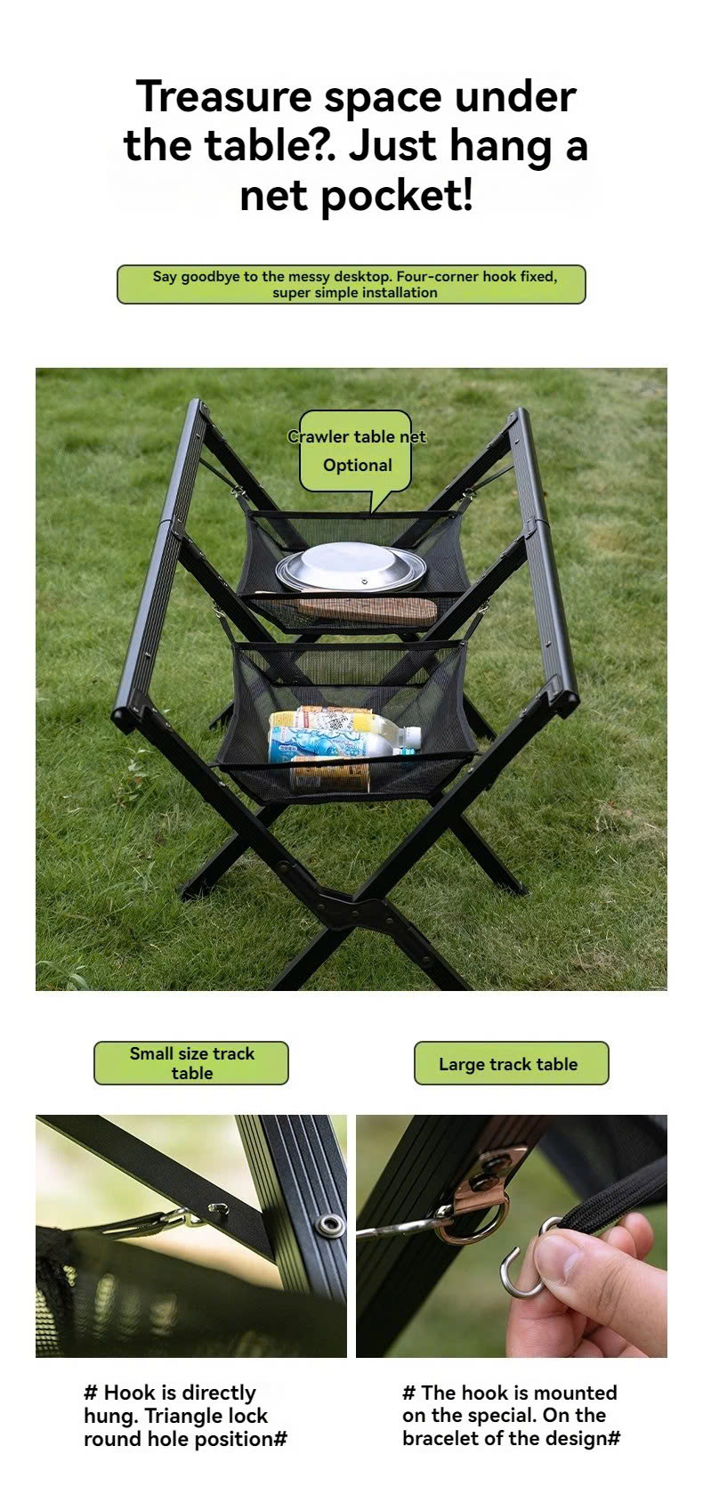 Phụ kiện lưới treo bàn xếp cuộn Campingmoon TX-W dùng cho bàn Campingmoon BKT-80 / BKT-160