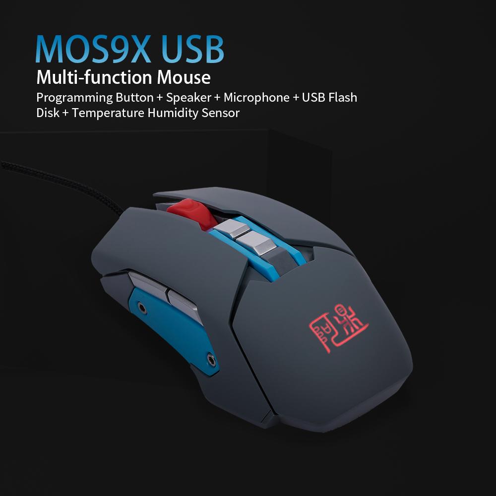 Chuột 9 Nút MOS9T (MOS9X) USB Đa chức năng,có thể Lập trình Loa Micrô USB Flash