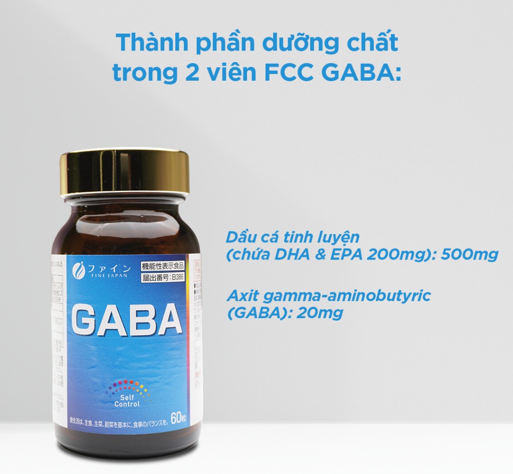 Viên Uống GABA Hỗ Trợ Điều Hòa Huyết Áp Fine Japan - Nhật Bản