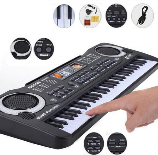 Đàn Piano Điện Tử Cao Cấp 61 Phím Kèm mic Cho Bé Học Đàn Tại Nhà- Hàng Nhập Khẩu