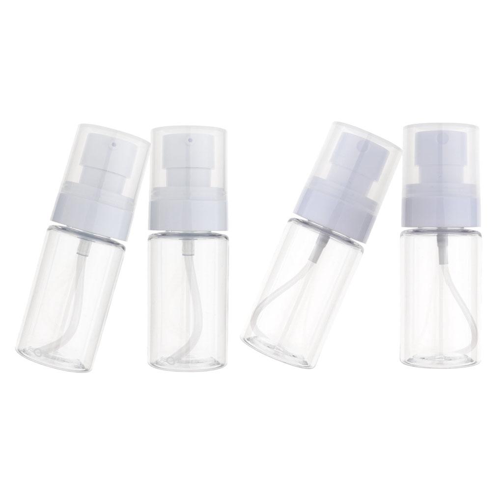 2Pcs Empty Refillable Plastic Perfume Toner Bottles Cosmetic Makeup Travel Lotion Cream Containers Dispensers 40ml