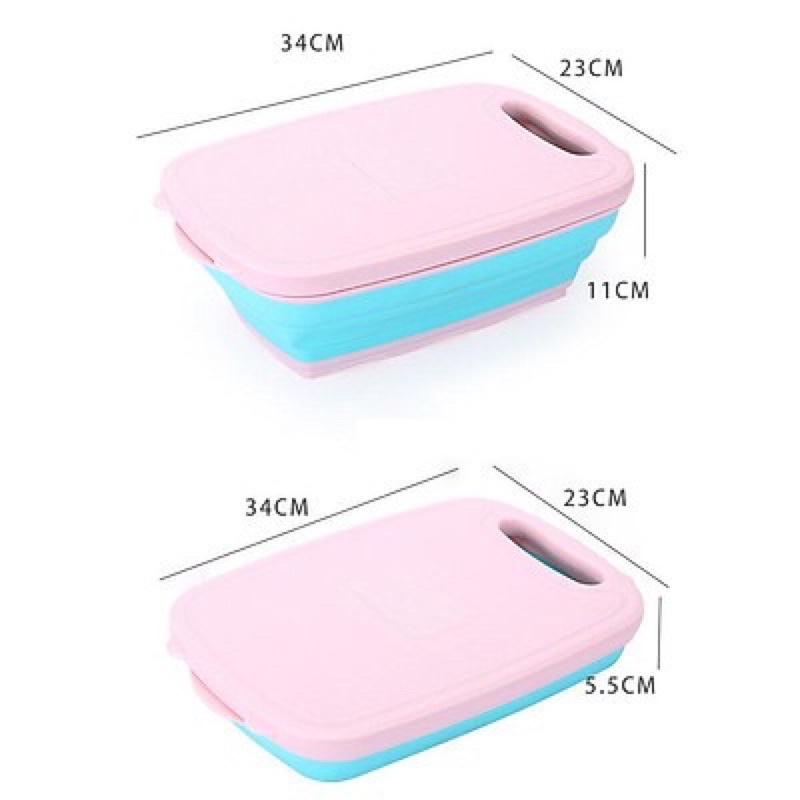 Bộ Dụng Cụ Nhà Bếp Thớt , Rổ , Dao , Nạo Đa Năng 9 Món Gấp Gọn Thiết Kế Sang Trọng Tiện Lợi
