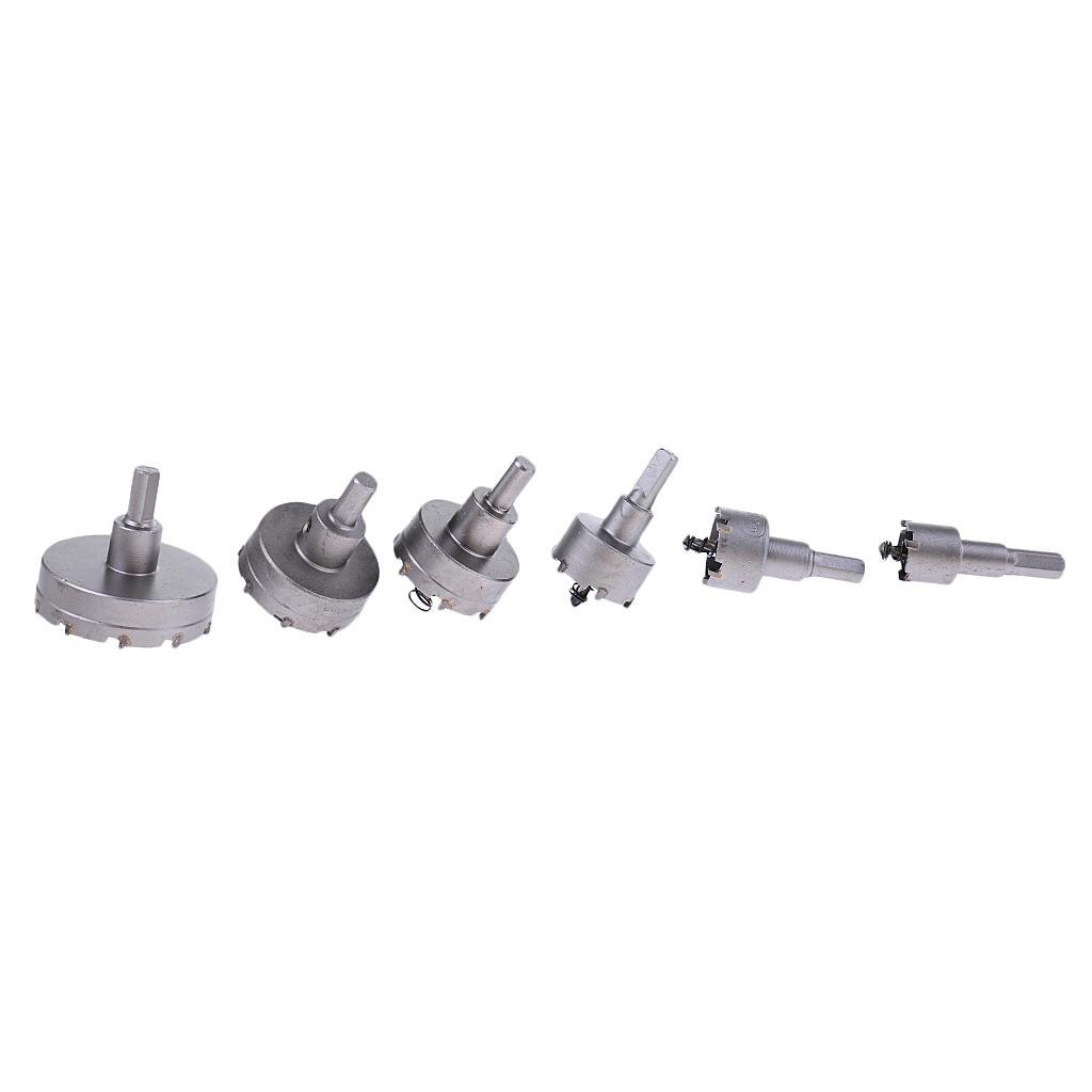 6pcs 22 - 65mm Carbide Hole Cutter TCT Metal  Bit