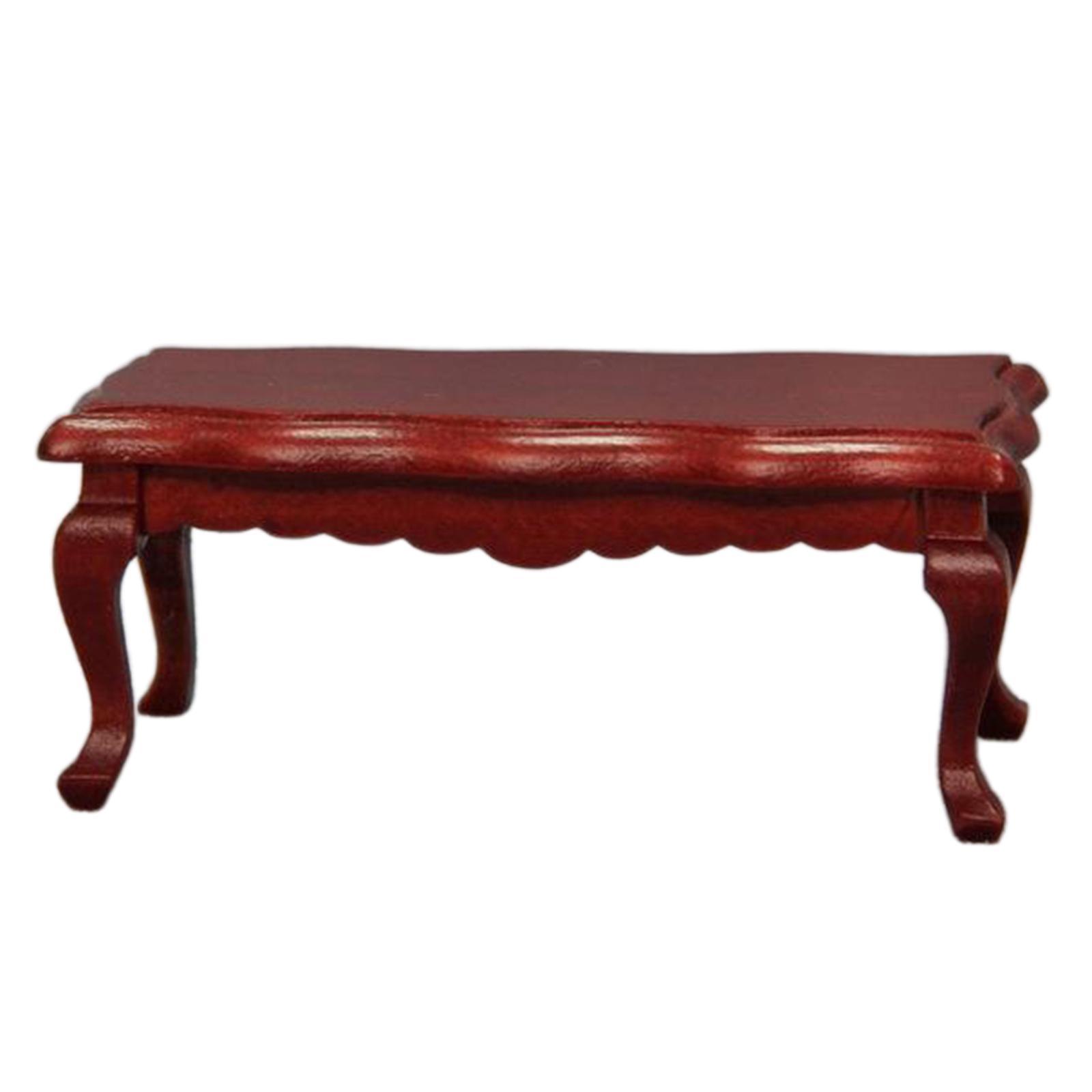 2Pcs 1:12 Doll House Furniture Miniature Tea Table